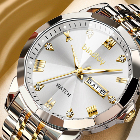 Calendar quartz watch