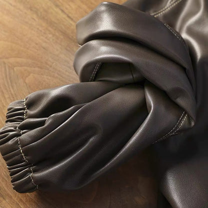Women's vintage leather coat