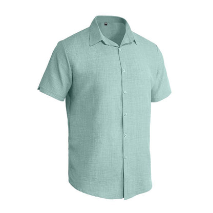 Mens Linen Short Sleeve Shirt