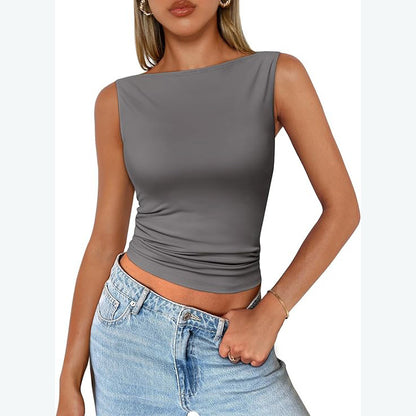 Women's Sleeveless Square Neck Camisole Top