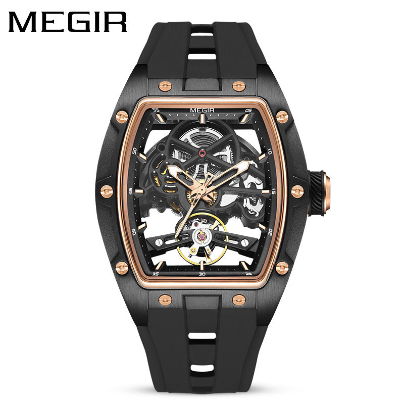 Men's Automatic Skeleton Watch – Stainless Steel Case