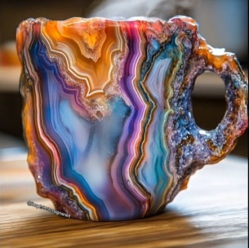 Crystal Coffee Mugs Imitation Mineral Crystal Coffee Resin Cup