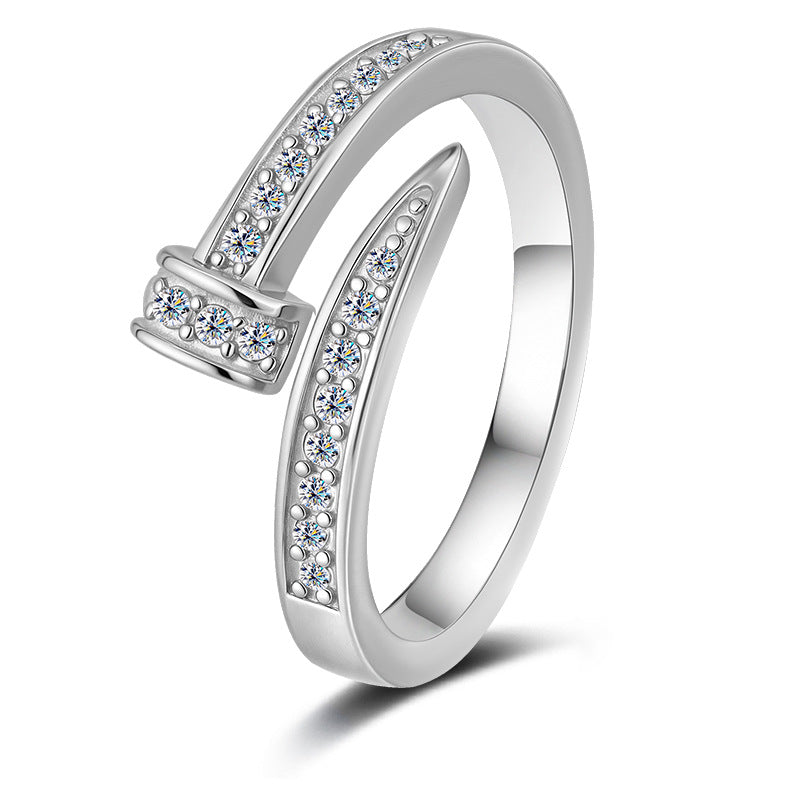 S925 Silver Moissanite Women's Ring