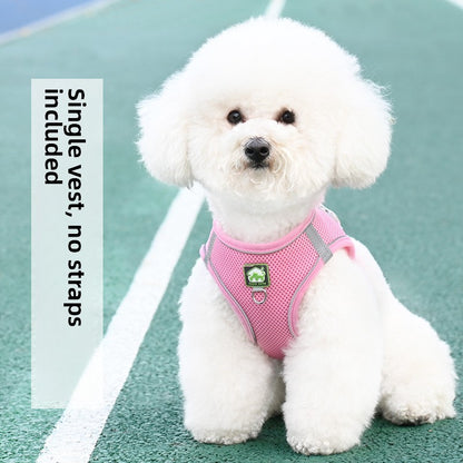 Pet Dog Cat Harness Vest Breathable Reflective Adjustable Walking Leash