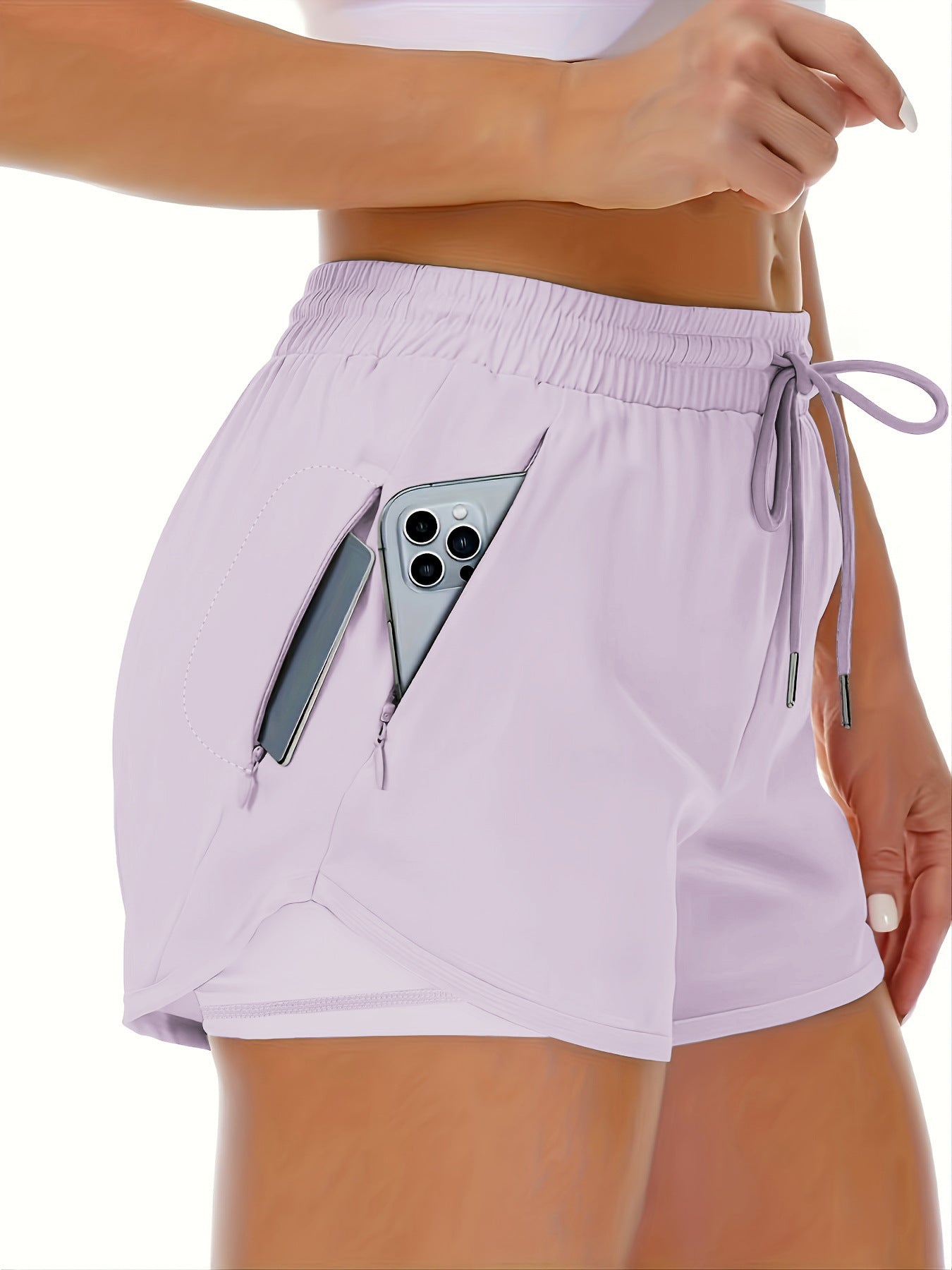 Womens Elastic Fitness Shorts