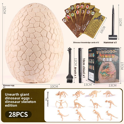 Children Archaeological Digging Dinosaur Egg