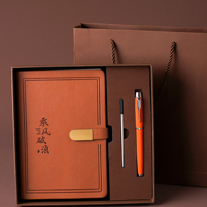 Custom Imitation Leather Notebook with Gift Box