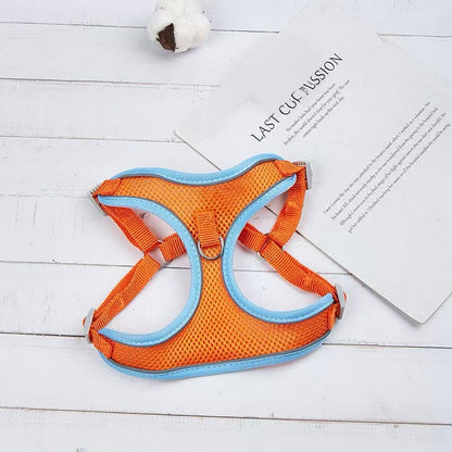Pet Dog Cat Harness Vest Breathable Reflective Adjustable Walking Leash