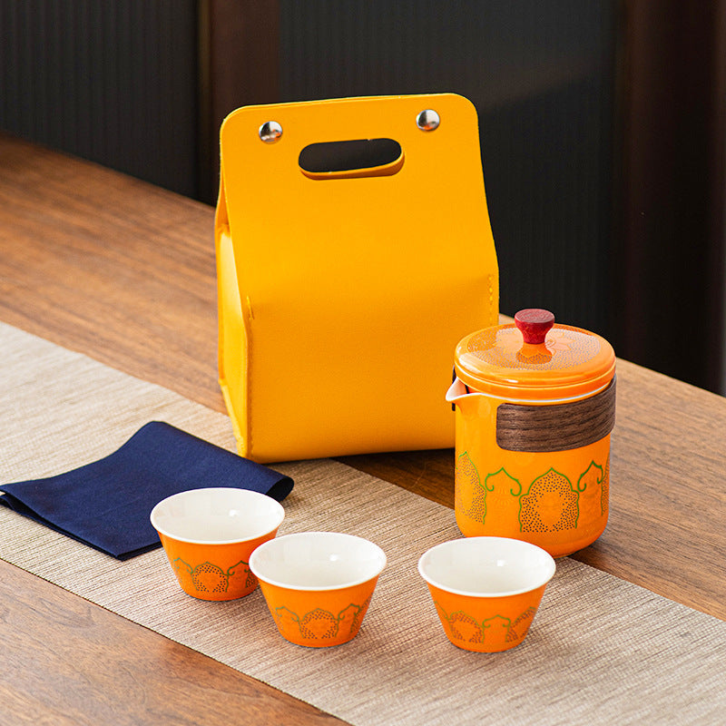 Portable Ceramic Travel Tea Set