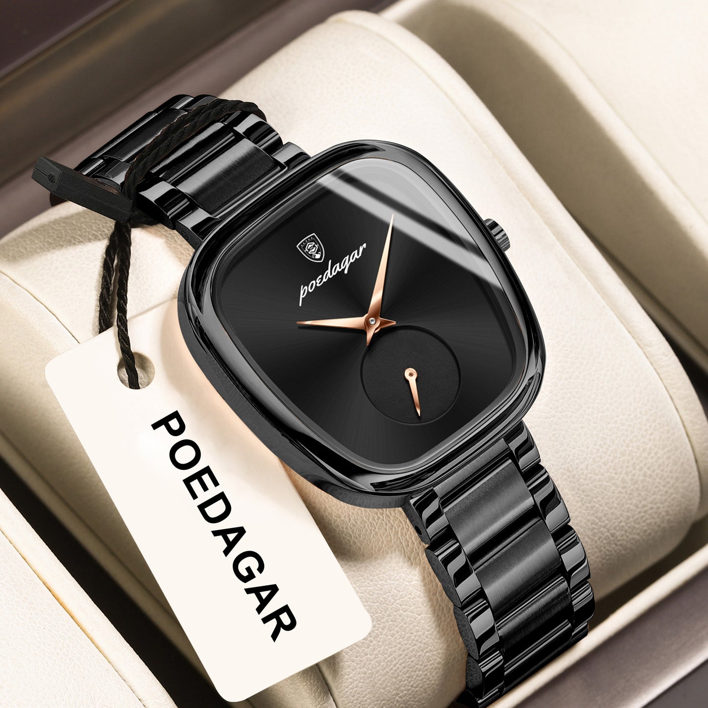 Women's Elegant Oval Quartz Watch – Stainless Steel Case