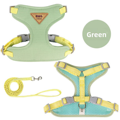 Adjustable Pet Harness Vest with Leash for Cats and Small Dogs