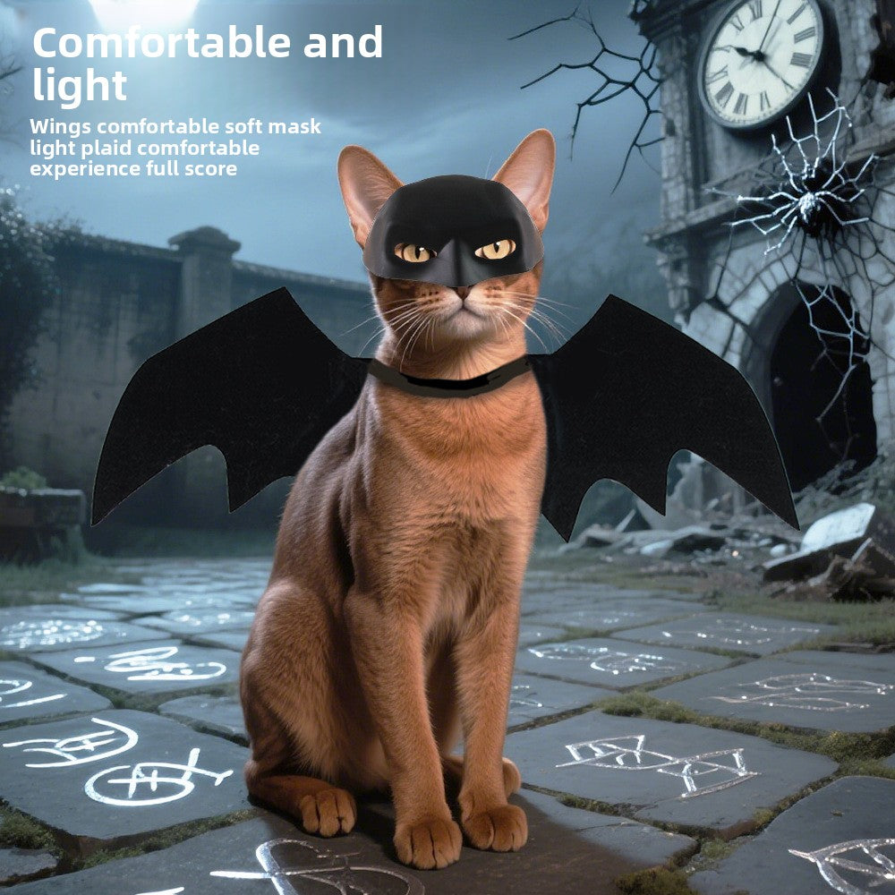 Batman Pet Costume Mask and Cape Set for Cats