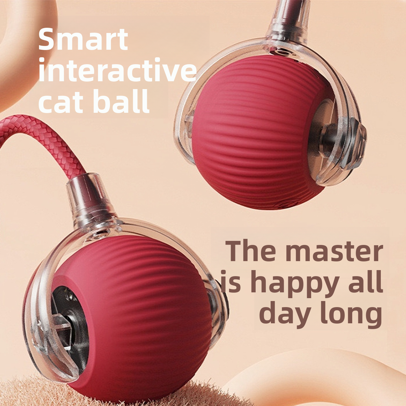 Cat Toy Smart Rolling Ball Self-Entertainment Interactive Pet Toy