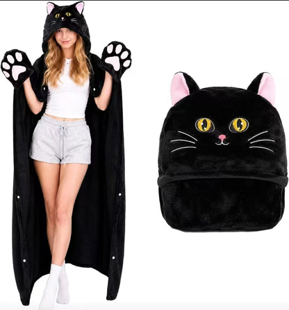 Hooded Animal Cape Blanket