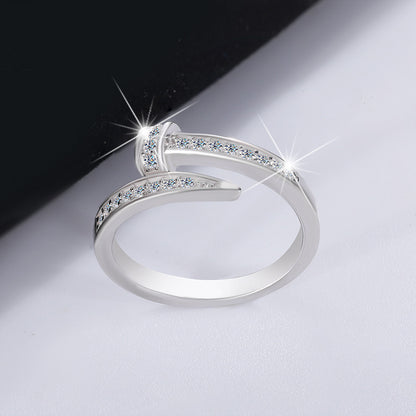 S925 Silver Moissanite Women's Ring