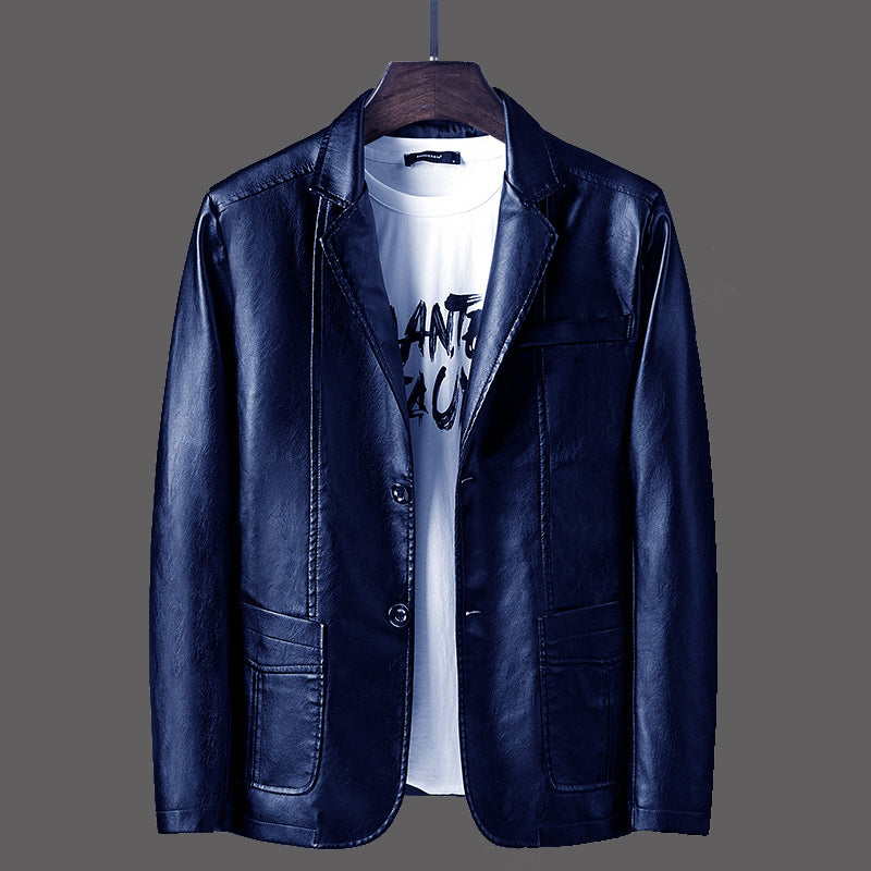 Men's PU Leather Business Casual Jacket