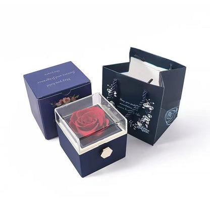 Automatic rotating rose flower gift box