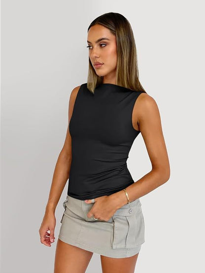 Women's Sleeveless Square Neck Camisole Top