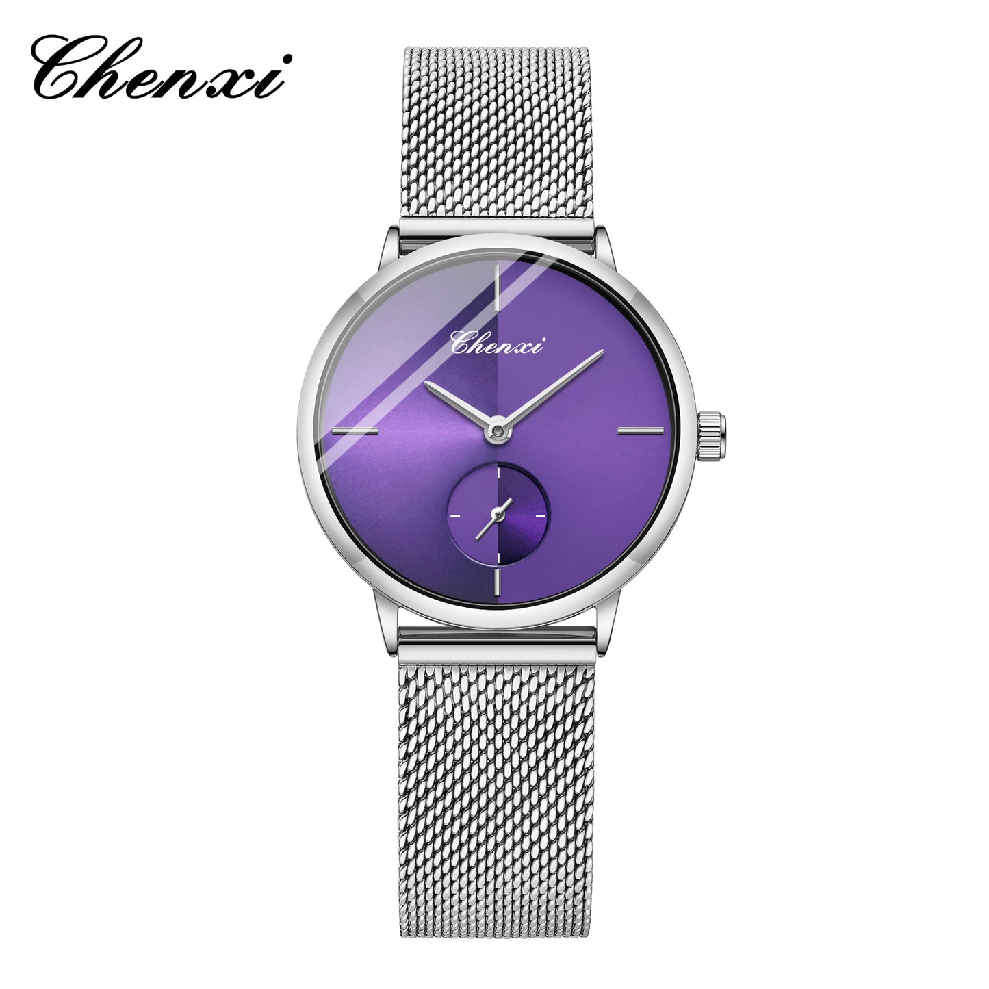Slim Steel Mesh Quartz Watch for Couples