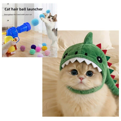 Adjustable Dinosaur Plush Cat Hat