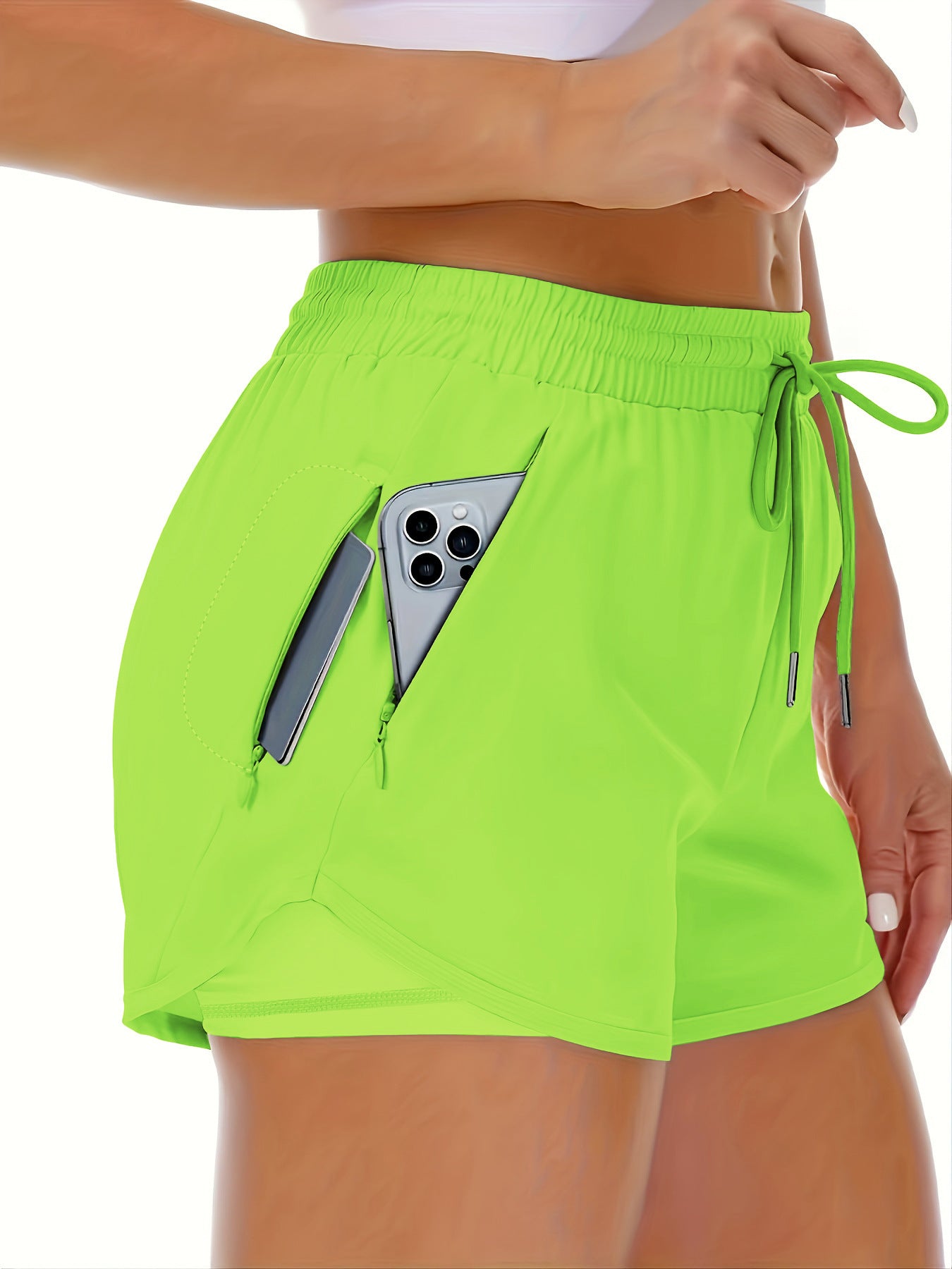 Womens Elastic Fitness Shorts