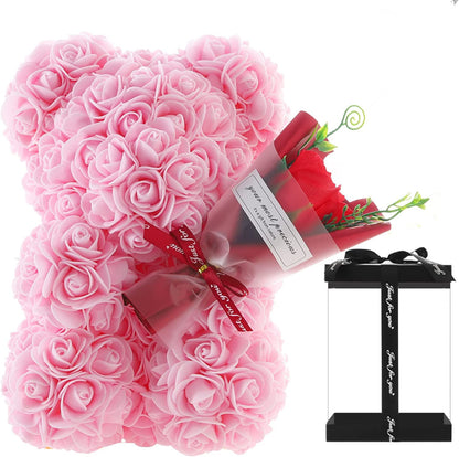 Eternal Rose Bear Gift with Decorative Box