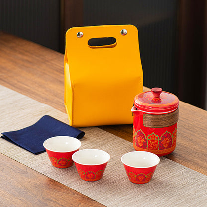 Portable Ceramic Travel Tea Set