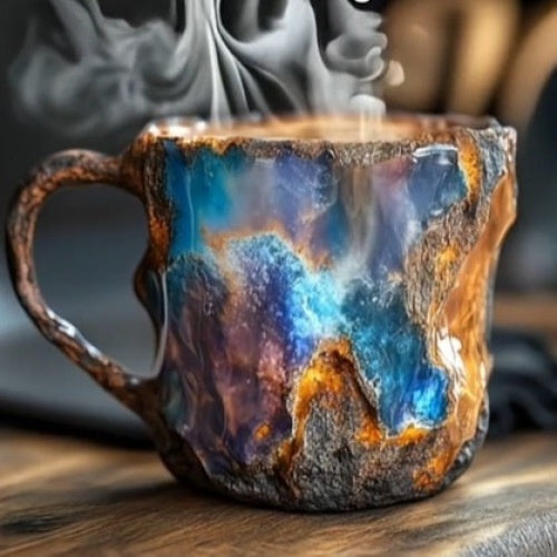 Mineral Crystal Style Resin Coffee Mug