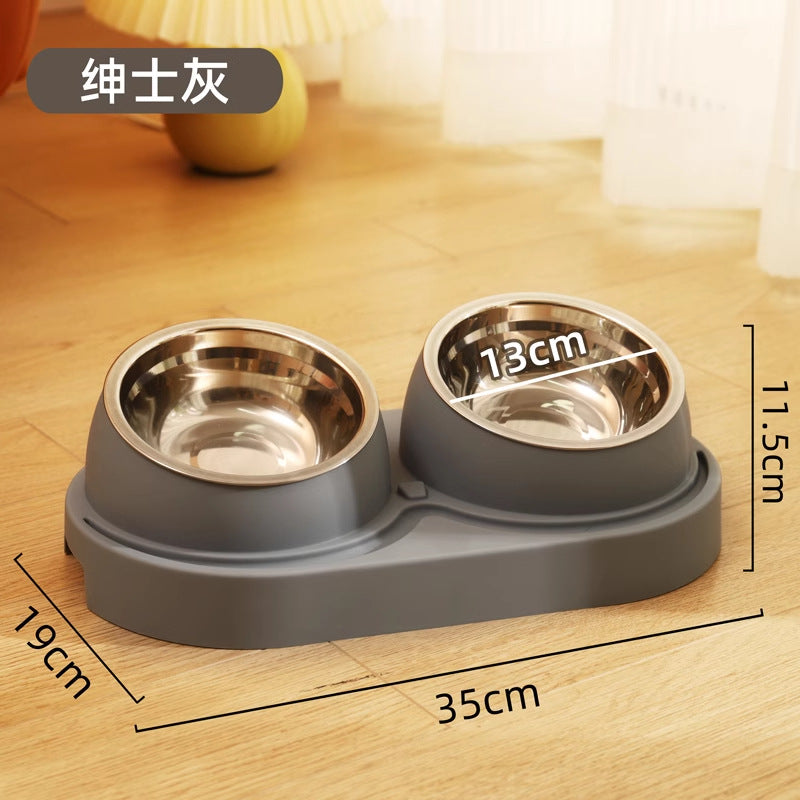 Double Compartment Pet Food Bowl