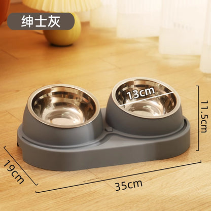 Double Compartment Pet Food Bowl