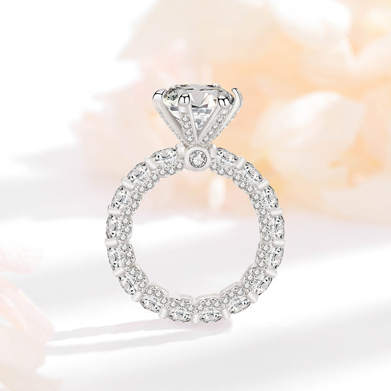 Damilla 4 Carat Moissanite Ring in s925 Sterling Silver
