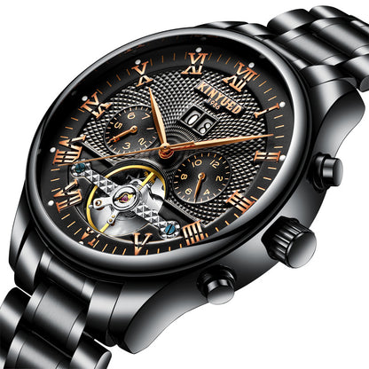Automatic Mechanical Watch with Tourbillon and Calendar