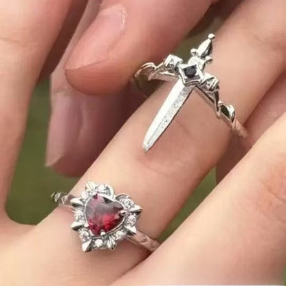 18K Open-Style Ruby Ring Jewelry
