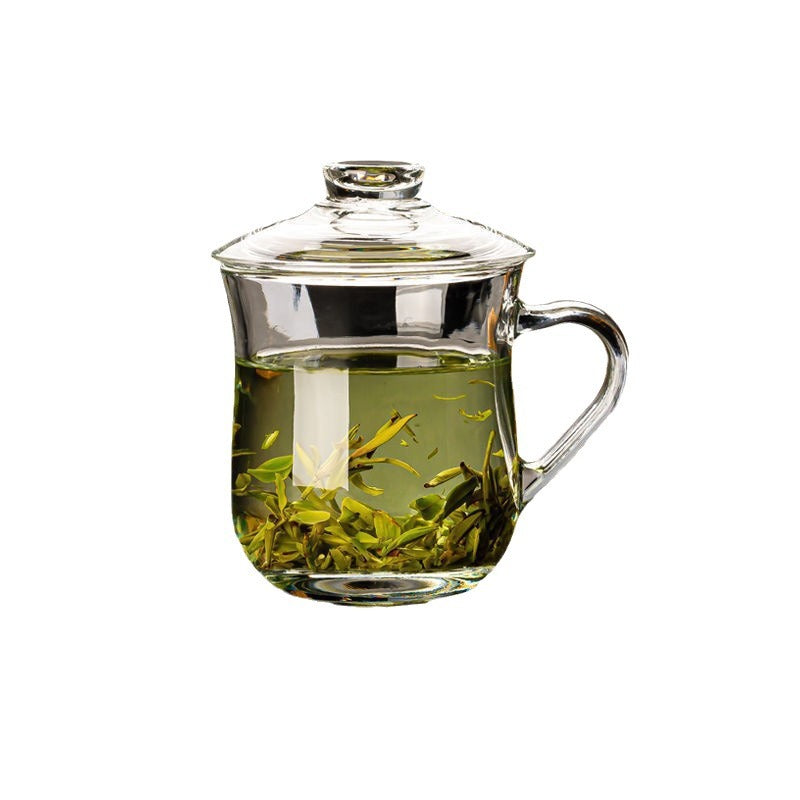 Glass Tea Cup with Lid