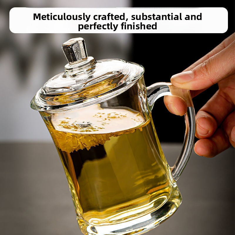 Glass Tea Cup with Lid