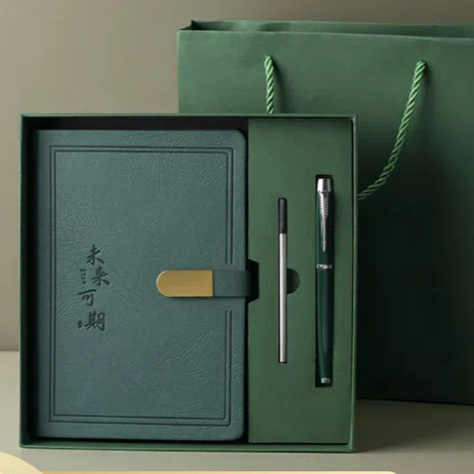 Custom Imitation Leather Notebook with Gift Box