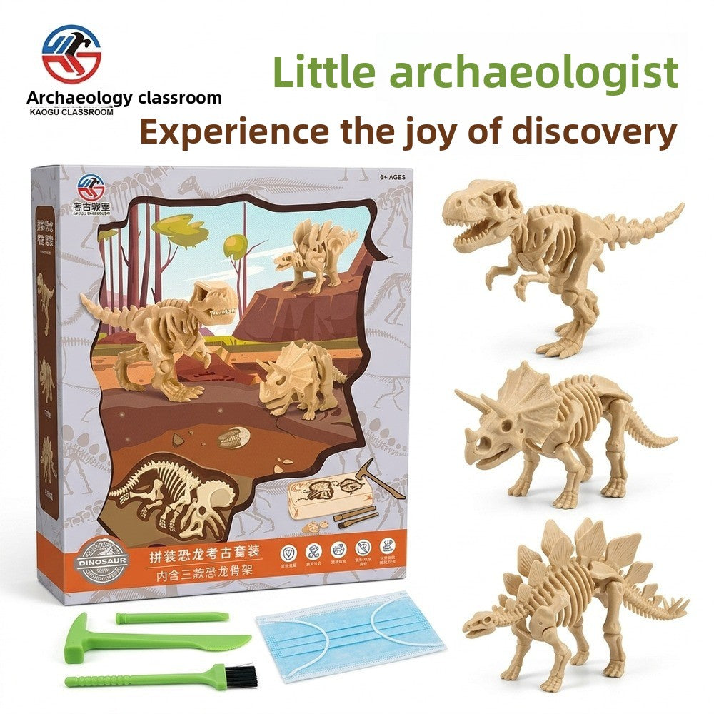 Children Archaeological Digging Dinosaur Egg