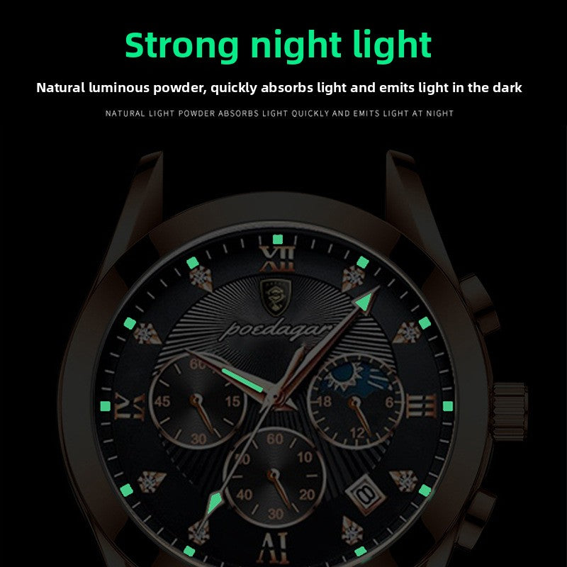 Waterproof Luminous Calendar Mens Watch