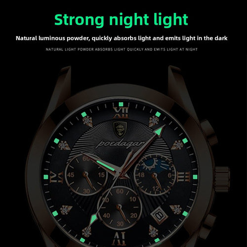 Waterproof Luminous Calendar Mens Watch