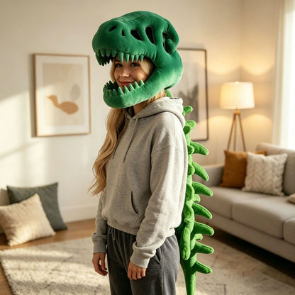 Dinosaur skeleton plush cap funny costume gift