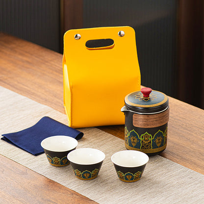Portable Ceramic Travel Tea Set