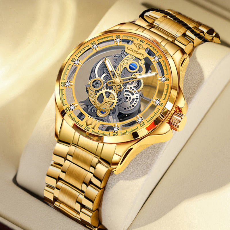 Double Sided Hollow Mechanical Style Watch