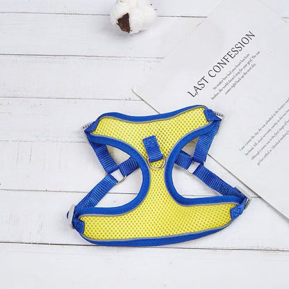 Pet Dog Cat Harness Vest Breathable Reflective Adjustable Walking Leash
