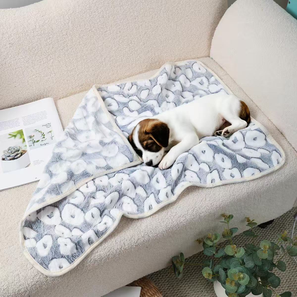 Manufacturer's Ready-Made Cat and Dog Mats, Blankets, Flannel Blankets, Four-Season Blankets, Pet Comfort and Warmth, Autumn and Winter Coral Velvet