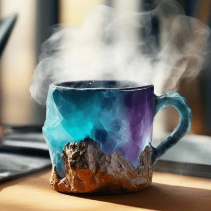 Crystal Coffee Mugs Imitation Mineral Crystal Coffee Resin Cup