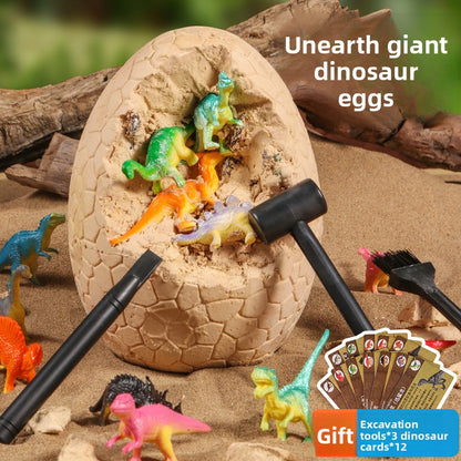 Children Archaeological Digging Dinosaur Egg