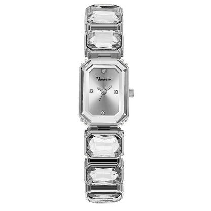 Square-faced quartz women's watch