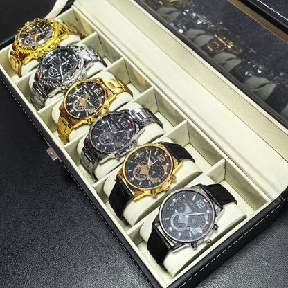 Mens Quartz Watch Set with Luminous Display