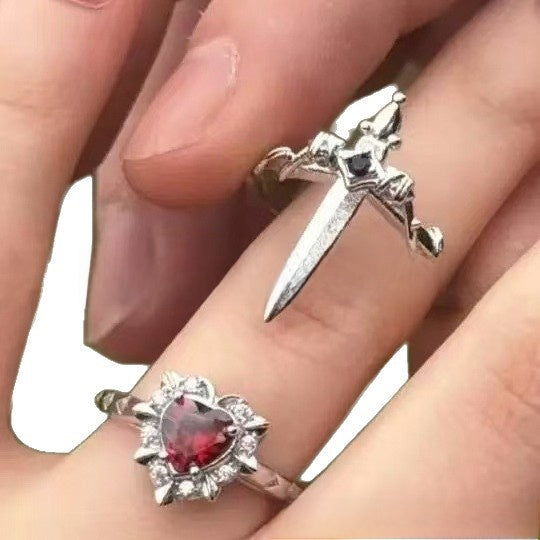 18K Open-Style Ruby Ring Jewelry