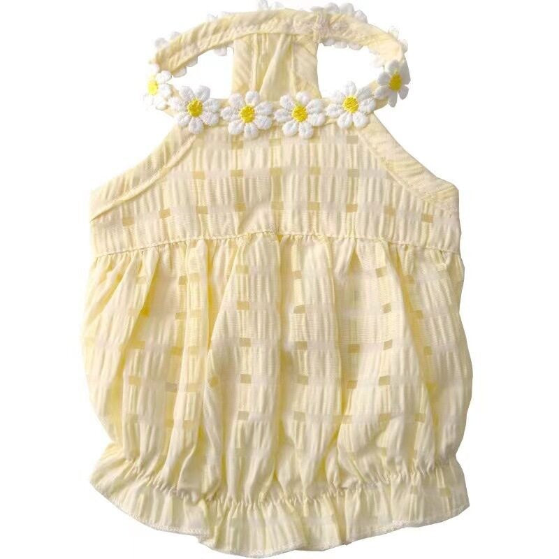 Summer Cat Gradient Strapless Dress Anti-Hair Pet Clothing for Small Cats